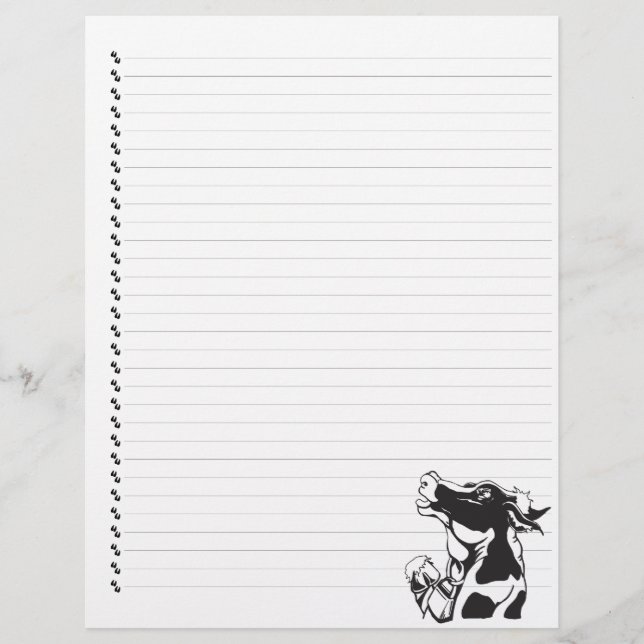 Fånig Tecknad Mejerikoks linda Pet Letterhead (Framsida)
