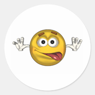 Fånig - ton runt klistermärke