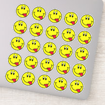 Fånig Tunga Out Smiling Ansikte Emoji Stickers