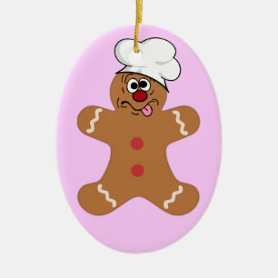 Fåniga pepparkaksgubbar de bäst julgästerna julgransprydnad keramik