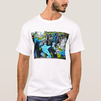 Fåniga stilgrafittitecken t-shirt