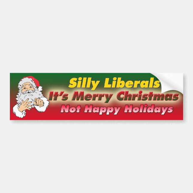 Fåniget är Liberal person-Det god julbildekalet Bildekal (Framsidan)