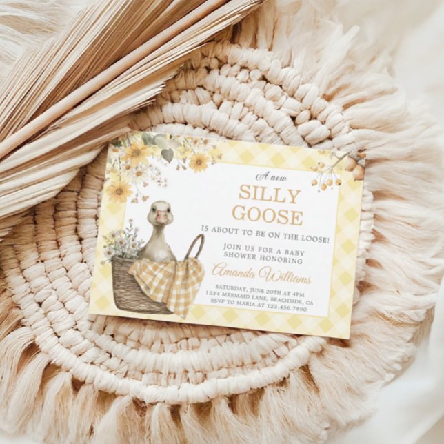 Fåniget Budgeterad Gult: Bjud in babyvisning Inbjudningar (Skapare uppladdad)