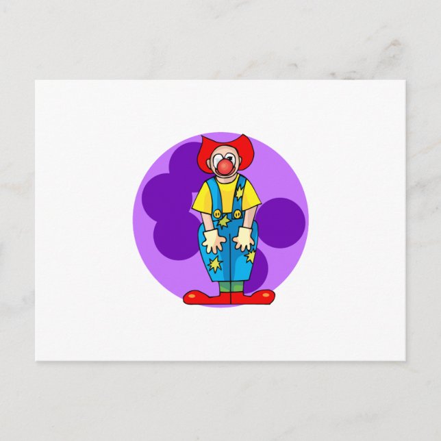 Fåniget Clown Vykort (Framsida)