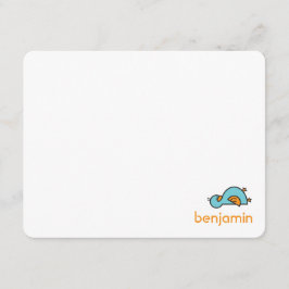 Fåniget Duckies Pojke - tackkort för tecknad Tack Kort