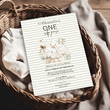 Fåniget går 1:a födelsedag Grönt Rand