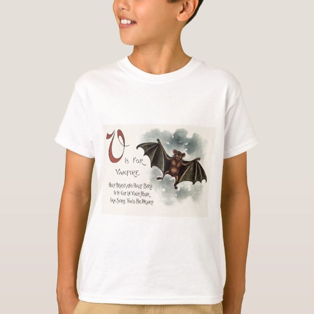 Fåniget Goofy Vampre Fladdermus Tee (Framsida)