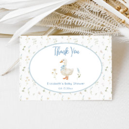 Fåniget Goose Blommigt Elegant Baby Shower Tack Kort