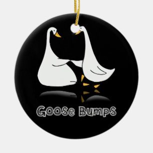 Fåniget Goose Embroized Goose Bumps Goose Best Fri Julgransprydnad Keramik