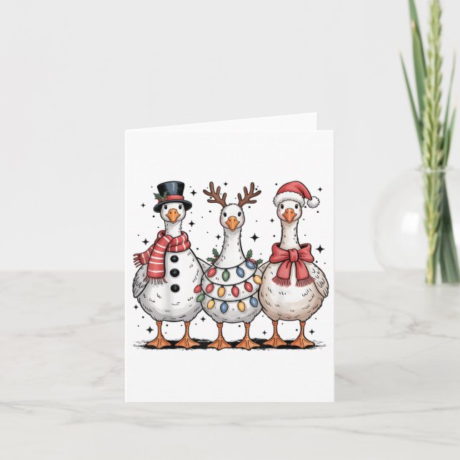 Fåniget Goosemas Goose X Kort (Framsida)
