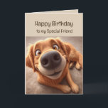 Fåniget Grattis på födelsedagen Speciell Friend Ro Kort<br><div class="desc">Grattis på födelsedagen Speciell Friend Roligt Cute Hund</div>
