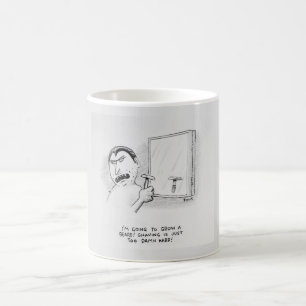 FÅNIGET HANDLAR OM DRACULA SHAVING PÅ EN MUGG