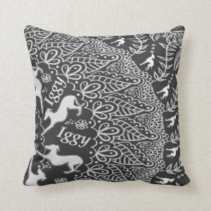 Fåniget Iggy för italienska Greyhound Home Decor Kudde