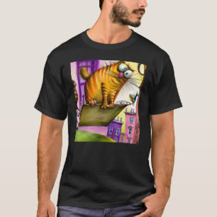 Fåniget Kattkattkattkattunge, kort färgad T Shirt