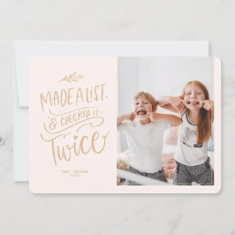 Fåniget Kids Jul Photo Card gjorde ett listkort Inbjudningar