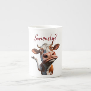 Fåniget Kow - "Allvarligt"? Lönsam offertdesign Benporslin Mugg