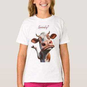 Fåniget Kow - "Allvarligt"? Lönsam offertdesign T Shirt