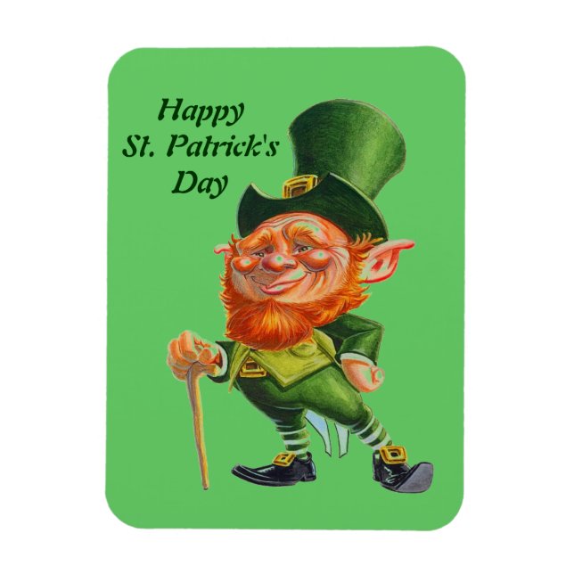 FÅNIGET LEPRECHAUN magnet (Vertikal)