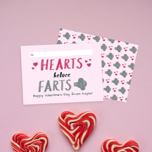 Fåniget lyssnar innan Farts Classroom Valentine Anteckningskort