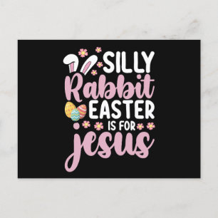 Fåniget Rabbit Påsk är för Jesus Christian Vykort