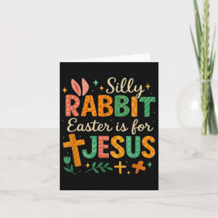 Fåniget Rabbit Påsk är för Jesus Cute Bunny Kort