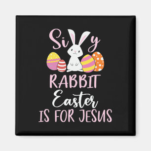 Fåniget Rabbit Påsk är för Jesus Eggs Magnet