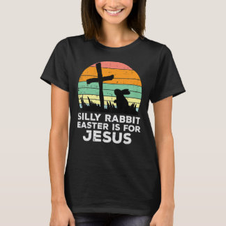Fåniget Rabbit Påsk är för Jesus kristna T T Shirt