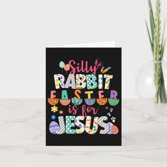 Fåniget Rabbit Påsk är för Jesus kristna tro Kort (Framsida)