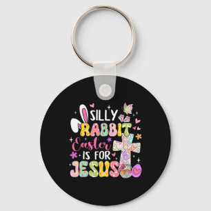 Fåniget Rabbit Påsk är för Jesus Religiösa Christi Nyckelring