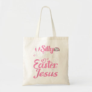 Fåniget Rabbit Påsk är för Jesus T Shirt Tygkasse