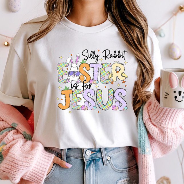 Fåniget Rabbit Påsk är till för Jesus; Christian P T Shirt (Skapare uppladdad)