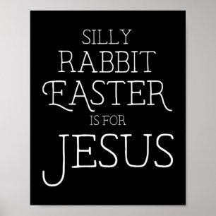 Fåniget Rabbit Påsk är till för Jesus Kristans gåv Poster
