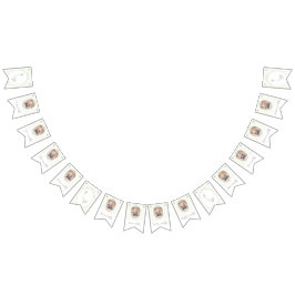 fåniget Sage grönt går 12 månaders fotobanderoll Vimplar