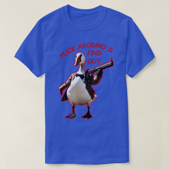 Fåniget Sök ut runt T Shirt (Design framsida)