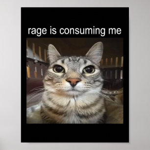 Fåniget "Stängning av kattnota" Poster