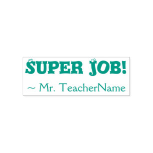 Fåniget "Toppen Job!" Tilldelsmärkning Rubber Frim Självfärgande Stämpel