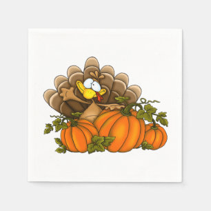 Fåniget Turkiet och Pumpkins Pappersservett