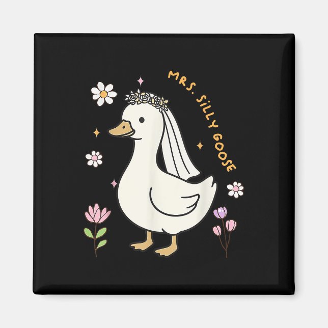 Fåniget vill vara Bröllop Bride Groom Morsa Magnet (Framsidan)