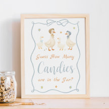 Fånigets babyskor gissar hur många kaniner det fin