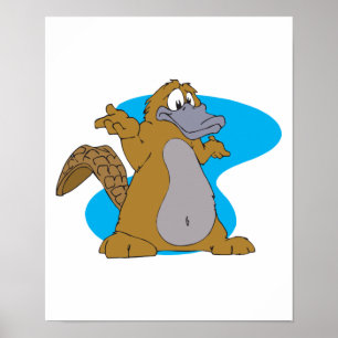 fånigets tecknad platypus poster