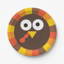 Fånigets Thanksgiving Turkiet Kids Plate