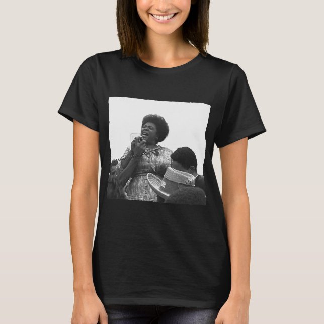 Fannie-Lou-Hamer African Civil Högers Activist  T Shirt (Framsida)