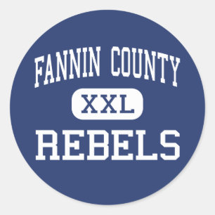 Fannin County Rebels Mitten Blue Ridge Runt Klistermärke