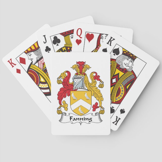 Fanning Family Crest Spel Kort (Baksidan)