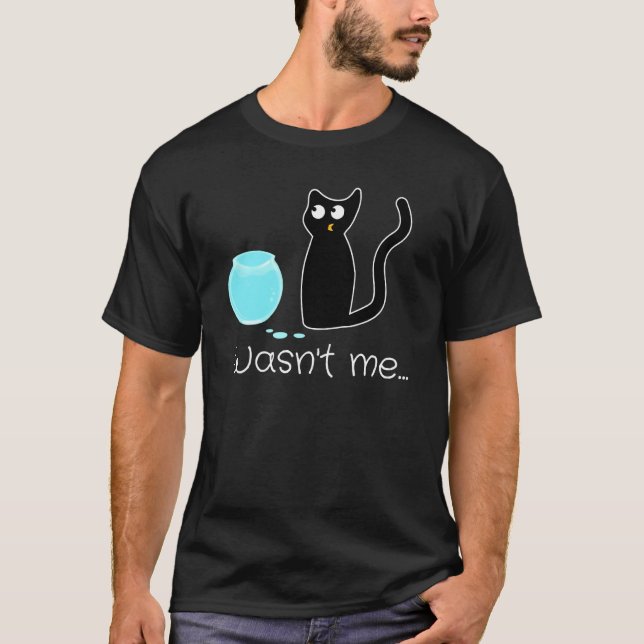 Fanns jag Snolycksfall i Cat Goldfish Glass B? T Shirt (Framsida)