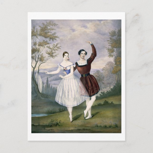 Fanny Cerrito (1817-1909) och Sigr. Guerra, i Vykort (Framsida)