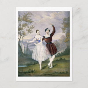 Fanny Cerrito (1817-1909) och Sigr. Guerra, i Vykort