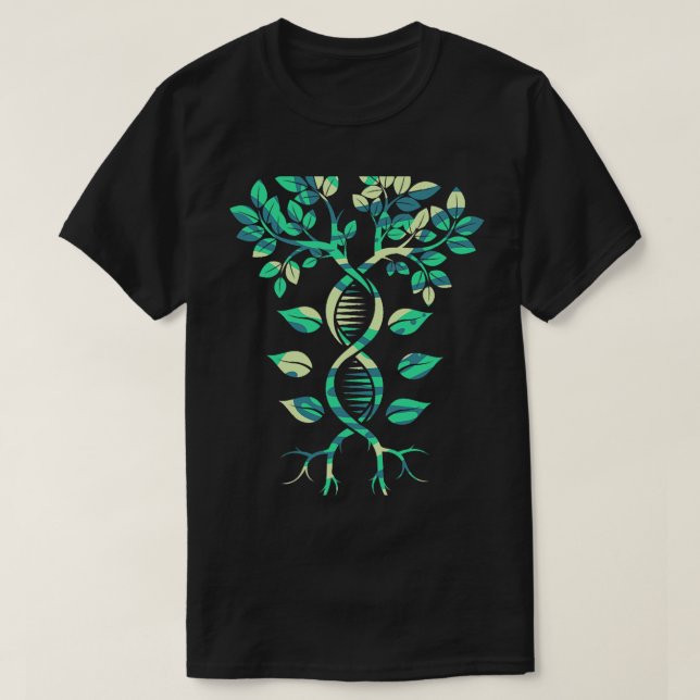 fanny DNA Träd Life Genetics Biolog T Shirt (Design framsida)