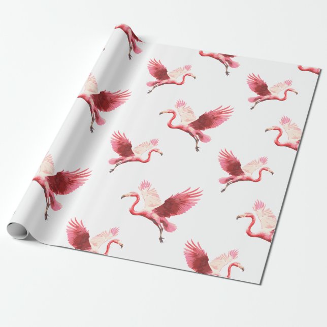 Fanny Flamingo presentwrap Presentpapper (Utrullad)
