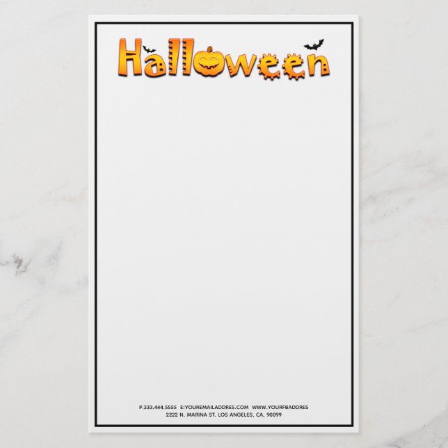 Fanny Halloween Brevpapper (Framsida)